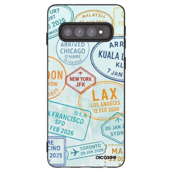 Picasee Μαύρη θήκη σιλικόνης για Samsung Galaxy S10 G973 - PASSPORT EDITION