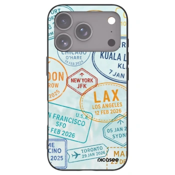 Picasee Μαύρη θήκη σιλικόνης για Apple iPhone 17 Pro - PASSPORT EDITION