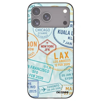 Picasee Μαύρη θήκη σιλικόνης για Apple iPhone 17 Pro Max - PASSPORT EDITION
