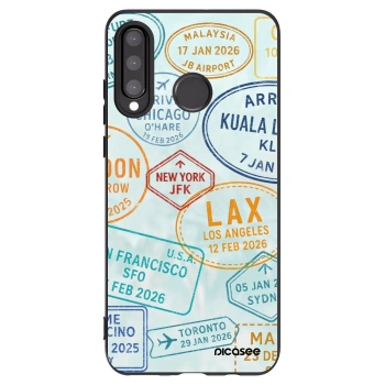 Picasee Μαύρη θήκη σιλικόνης για Huawei P30 Lite - PASSPORT EDITION