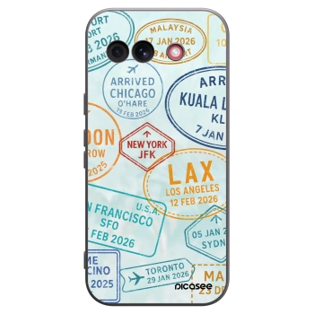 Picasee Μαύρη θήκη σιλικόνης για Google Pixel 10a - PASSPORT EDITION