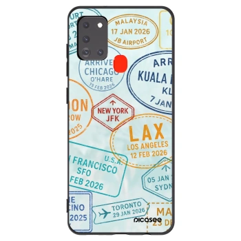 Picasee Μαύρη θήκη σιλικόνης για Samsung Galaxy A21s - PASSPORT EDITION