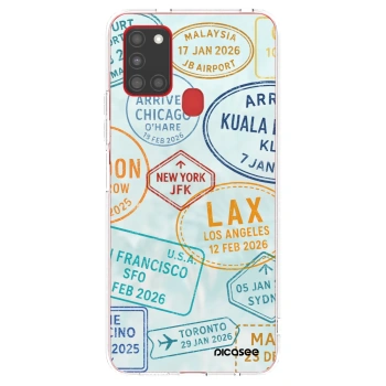 Picasee διαφανής θήκη σιλικόνης Samsung Galaxy A21s - PASSPORT EDITION