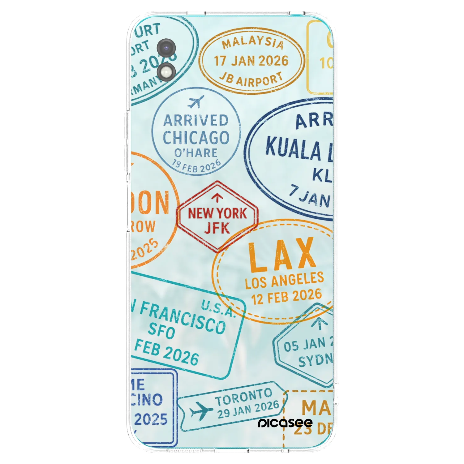 Picasee Μαύρη θήκη σιλικόνης για Xiaomi Redmi 9A - PASSPORT EDITION