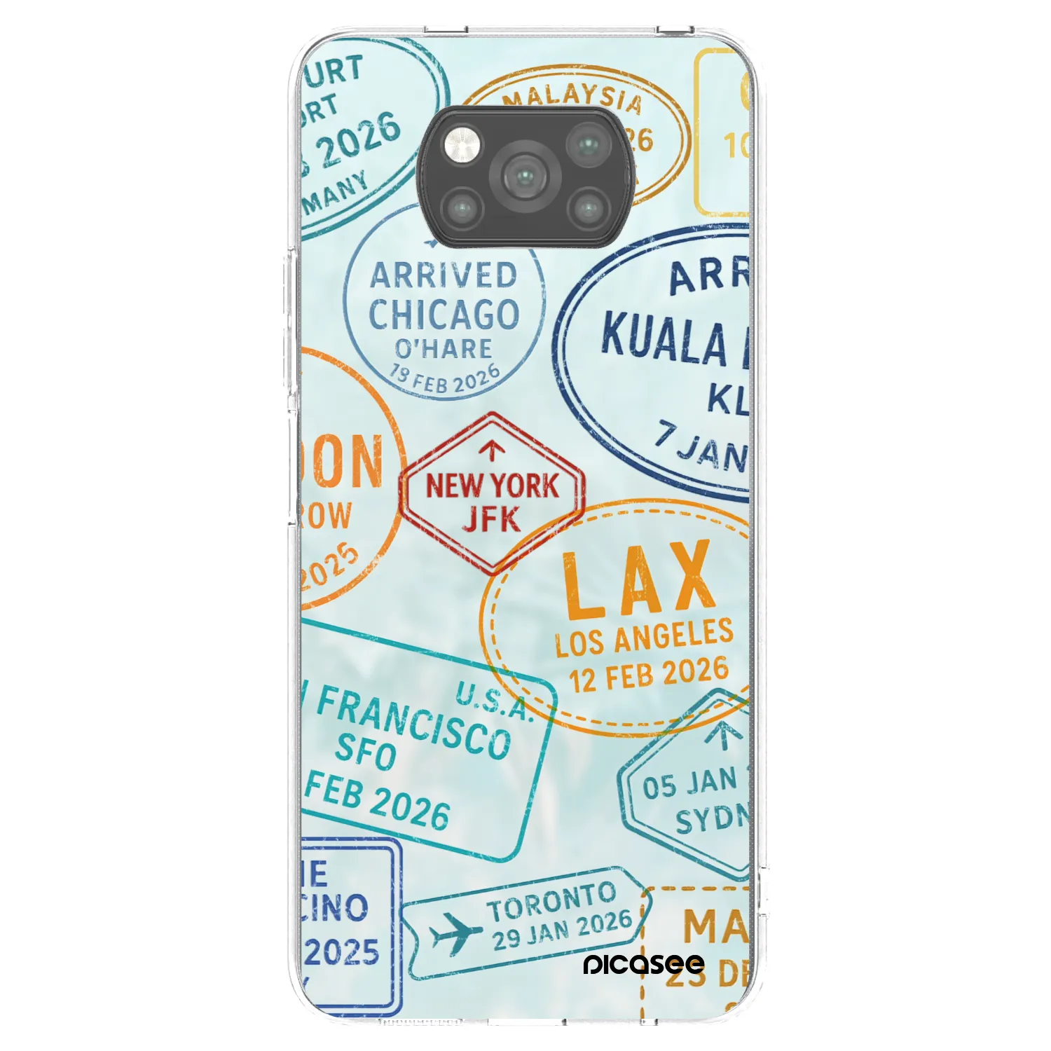 Picasee Μαύρη θήκη σιλικόνης για Xiaomi Poco X3 - PASSPORT EDITION