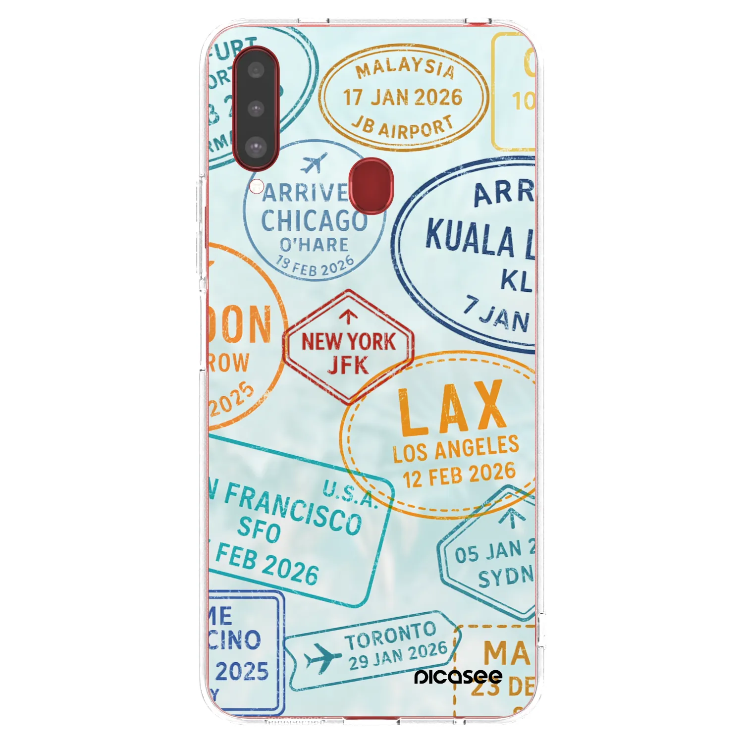 Picasee διαφανής θήκη σιλικόνης Samsung Galaxy A20s - PASSPORT EDITION