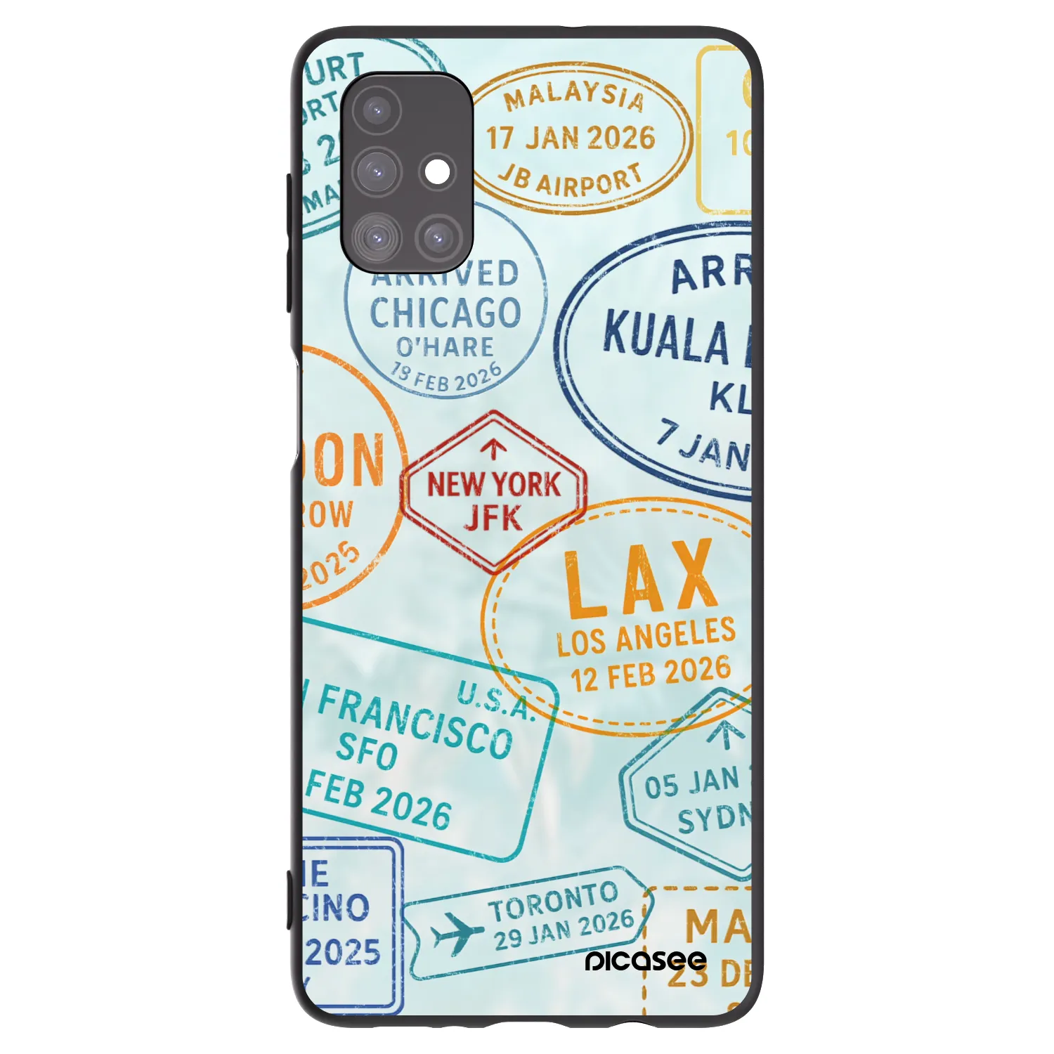 Picasee Μαύρη θήκη σιλικόνης για Samsung Galaxy M51 M515F - PASSPORT EDITION