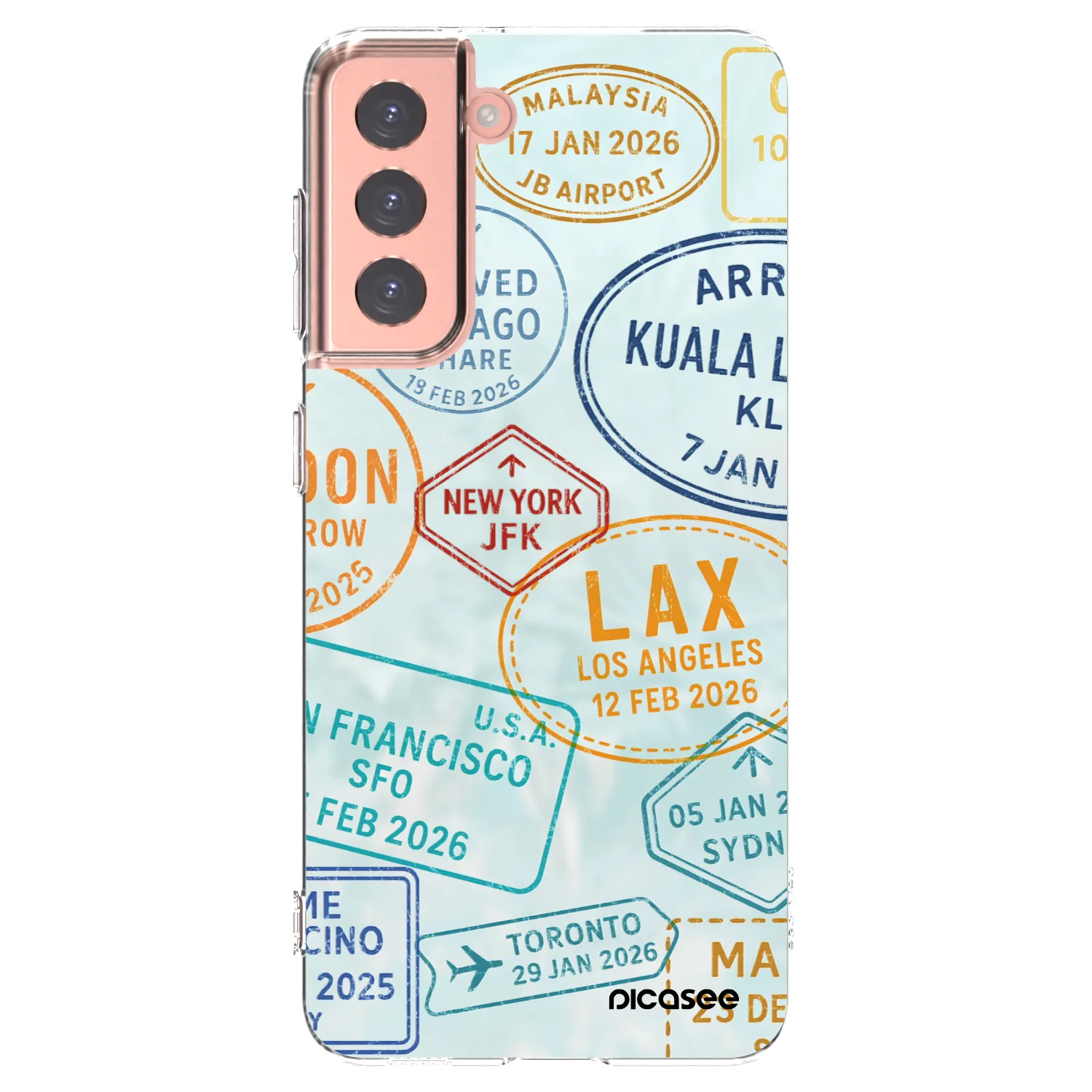Picasee διαφανής θήκη σιλικόνης Samsung Galaxy S21 5G G991B - PASSPORT EDITION