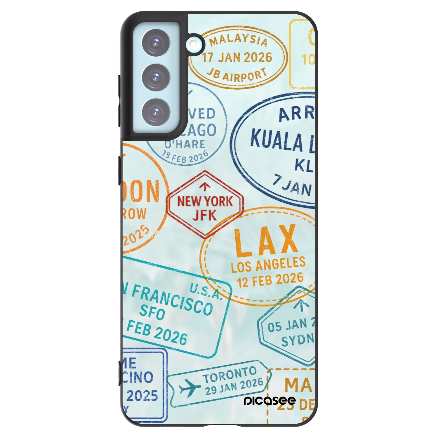 Picasee Μαύρη θήκη σιλικόνης για Samsung Galaxy S21+ 5G G996F - PASSPORT EDITION