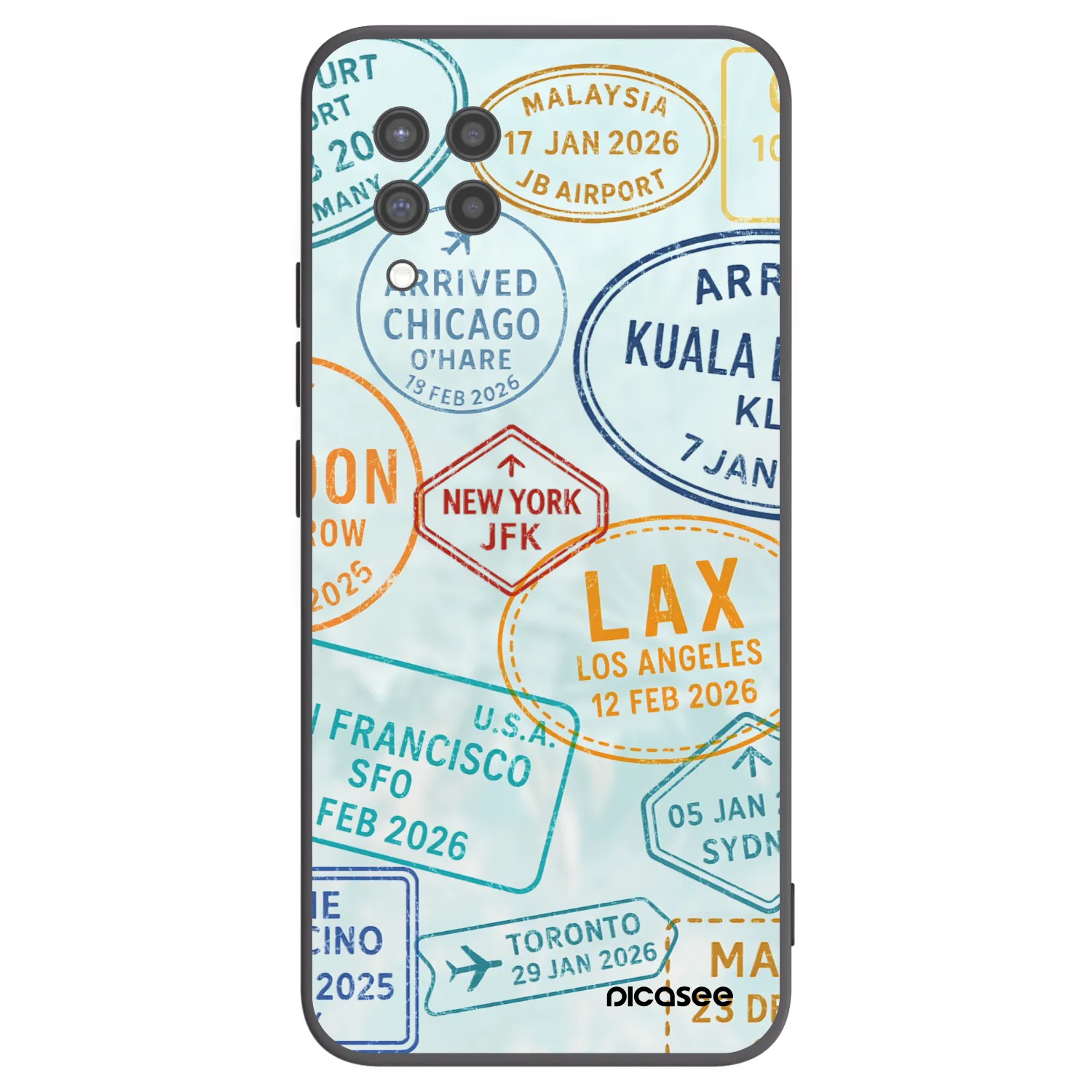 Picasee Μαύρη θήκη σιλικόνης για Samsung Galaxy A42 A426B - PASSPORT EDITION