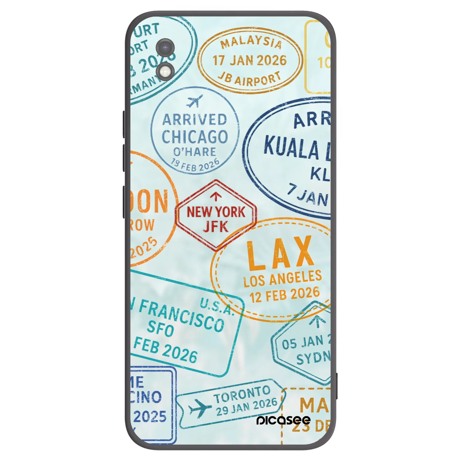 Picasee Μαύρη θήκη σιλικόνης για Xiaomi Redmi 9AT - PASSPORT EDITION