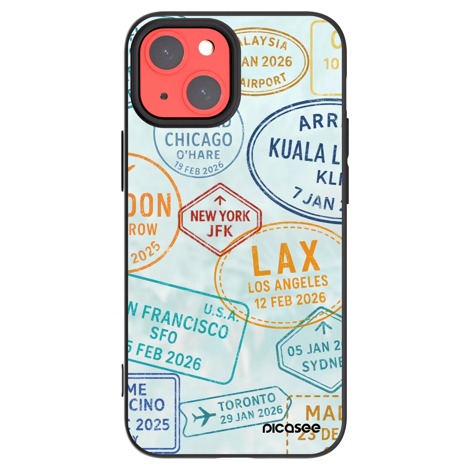 Picasee Μαύρη θήκη σιλικόνης για Apple iPhone 13 mini - PASSPORT EDITION