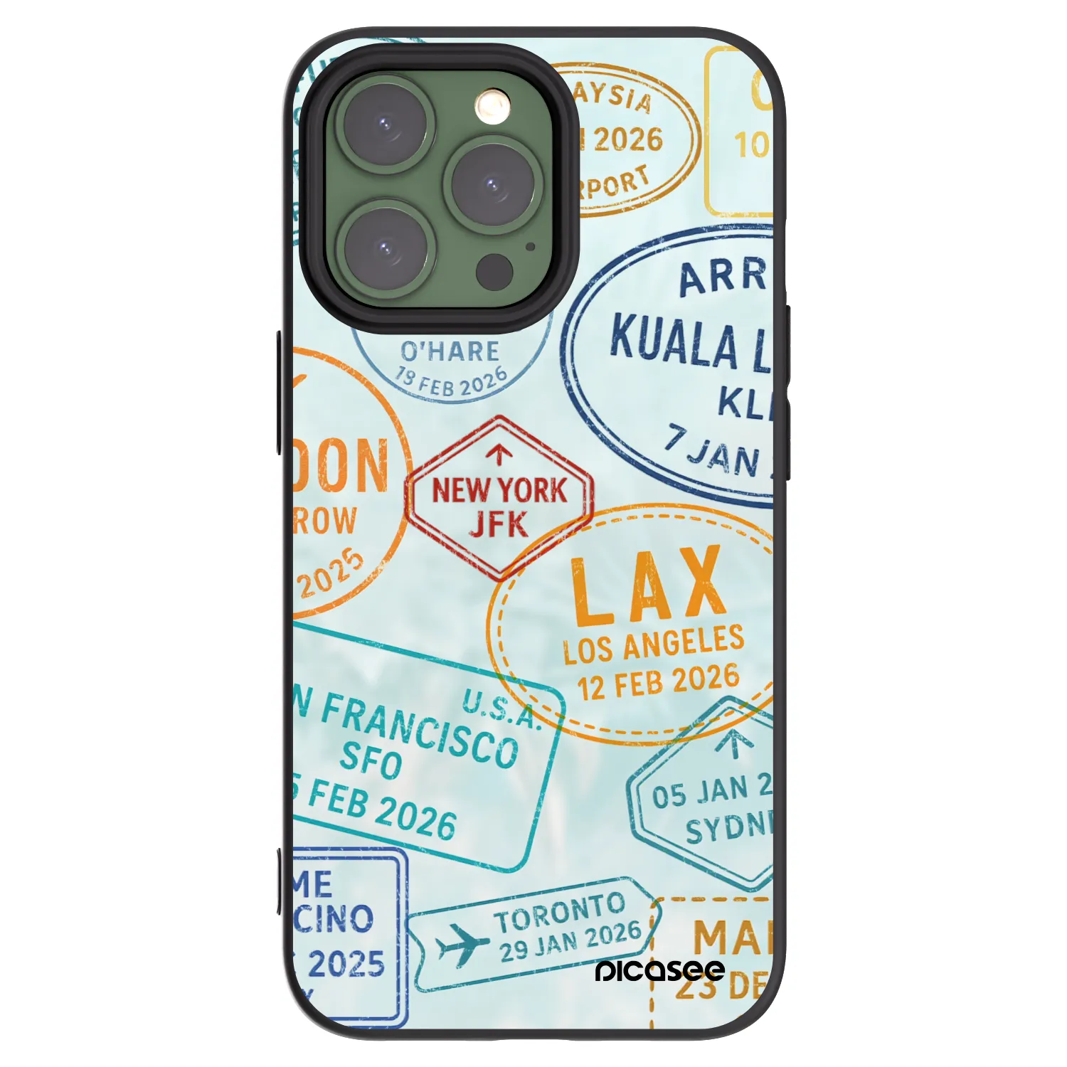 Picasee Μαύρη θήκη σιλικόνης για Apple iPhone 13 Pro - PASSPORT EDITION
