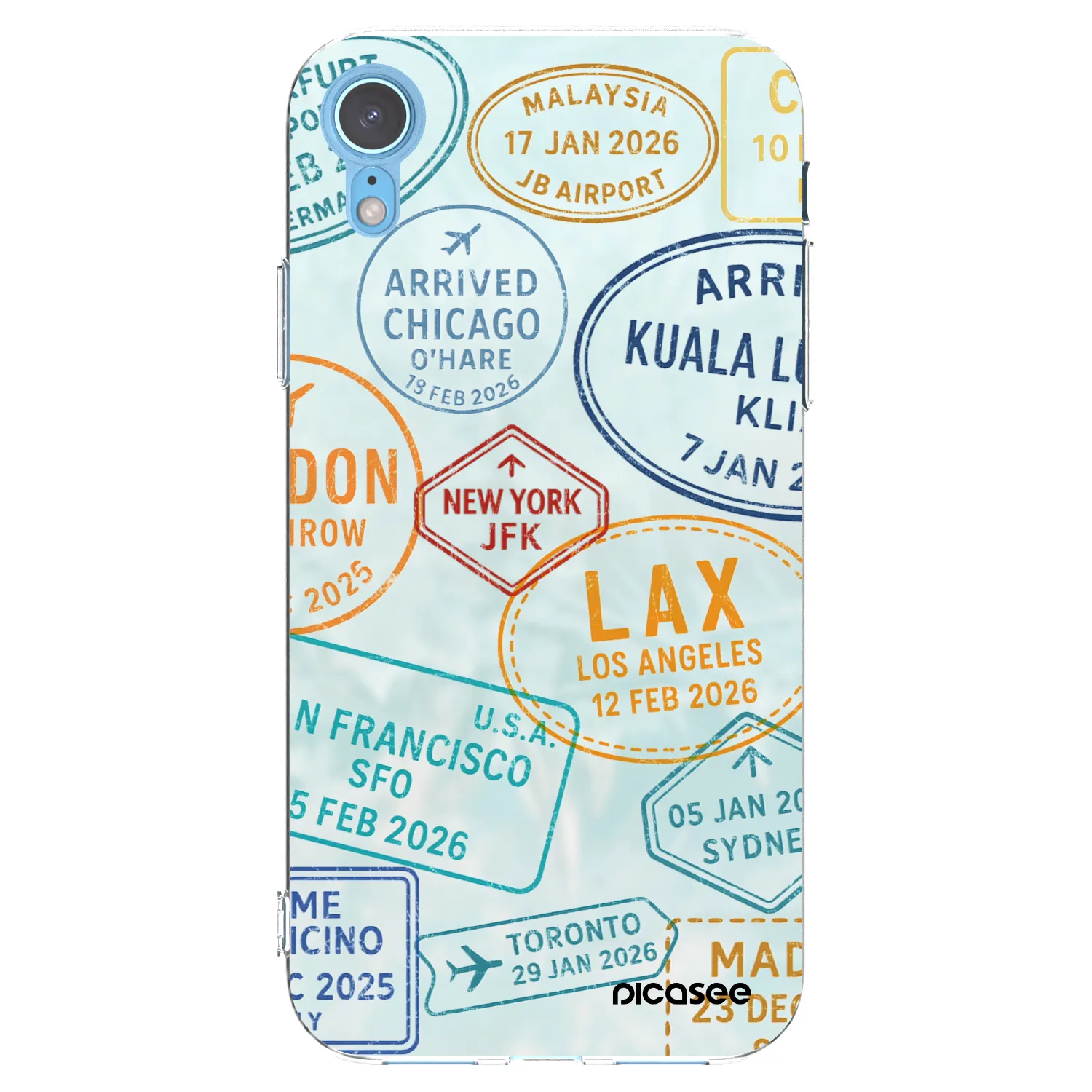 Picasee διαφανής θήκη σιλικόνης Apple iPhone XR - PASSPORT EDITION