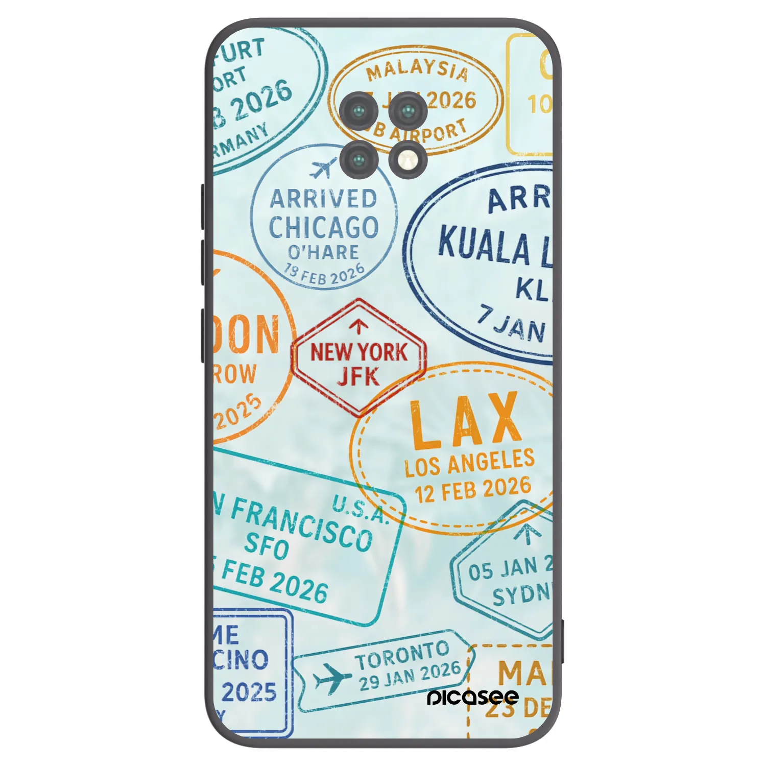 Picasee Μαύρη θήκη σιλικόνης για Xiaomi Redmi Note 9T - PASSPORT EDITION