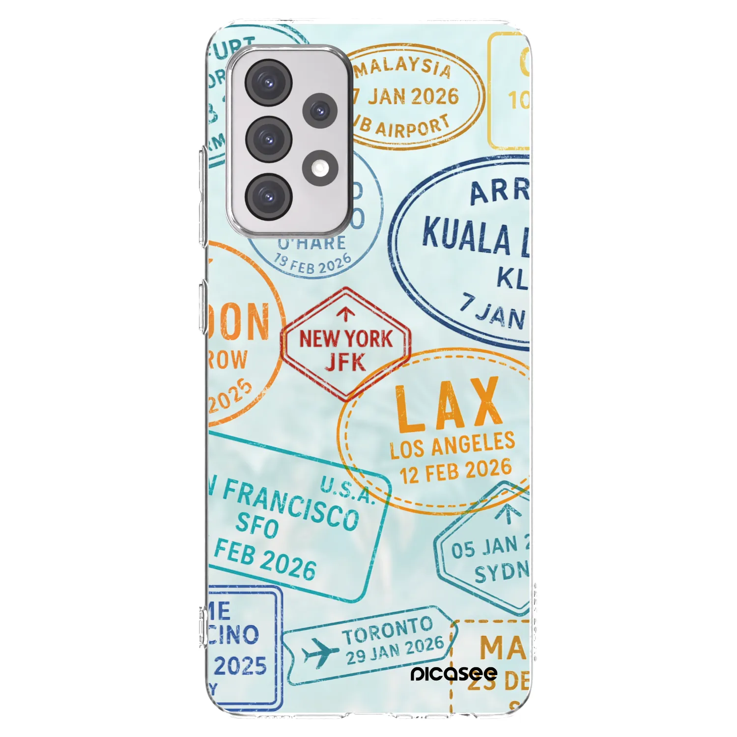 Picasee διαφανής θήκη σιλικόνης Samsung Galaxy A52s 5G A528B - PASSPORT EDITION