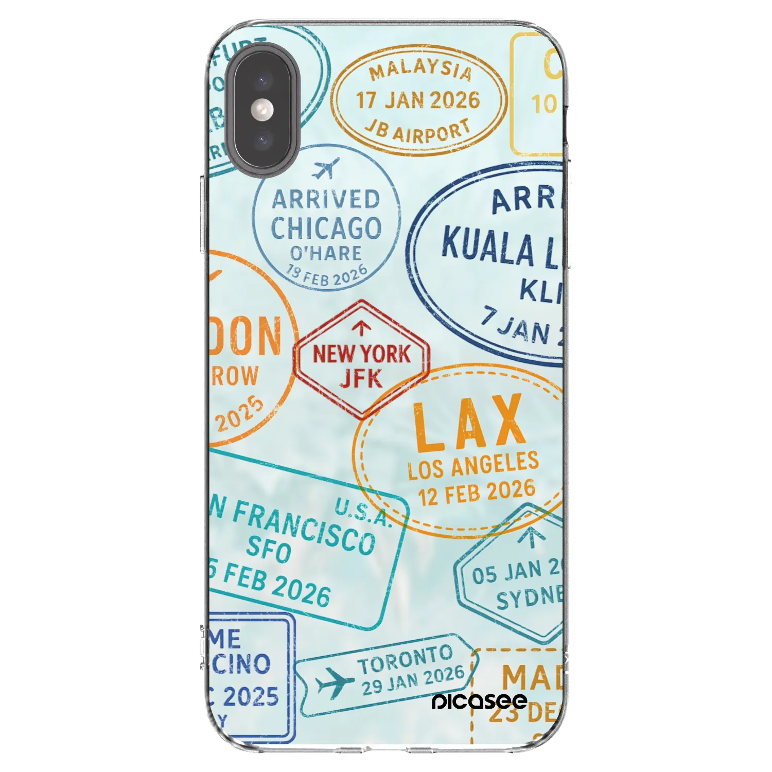 Picasee διαφανής θήκη σιλικόνης Apple iPhone XS Max - PASSPORT EDITION