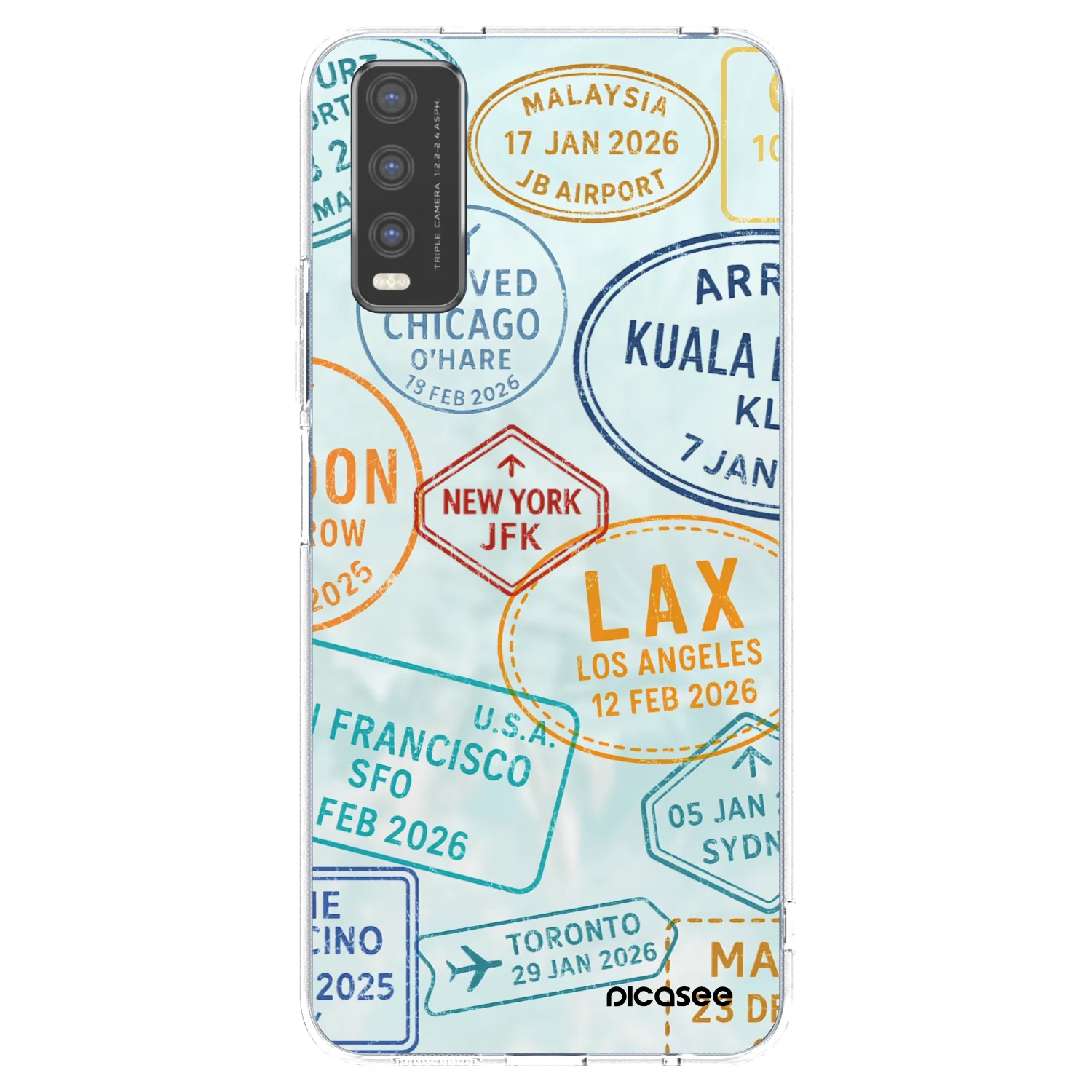 Picasee διαφανής θήκη σιλικόνης Vivo Y20s - PASSPORT EDITION