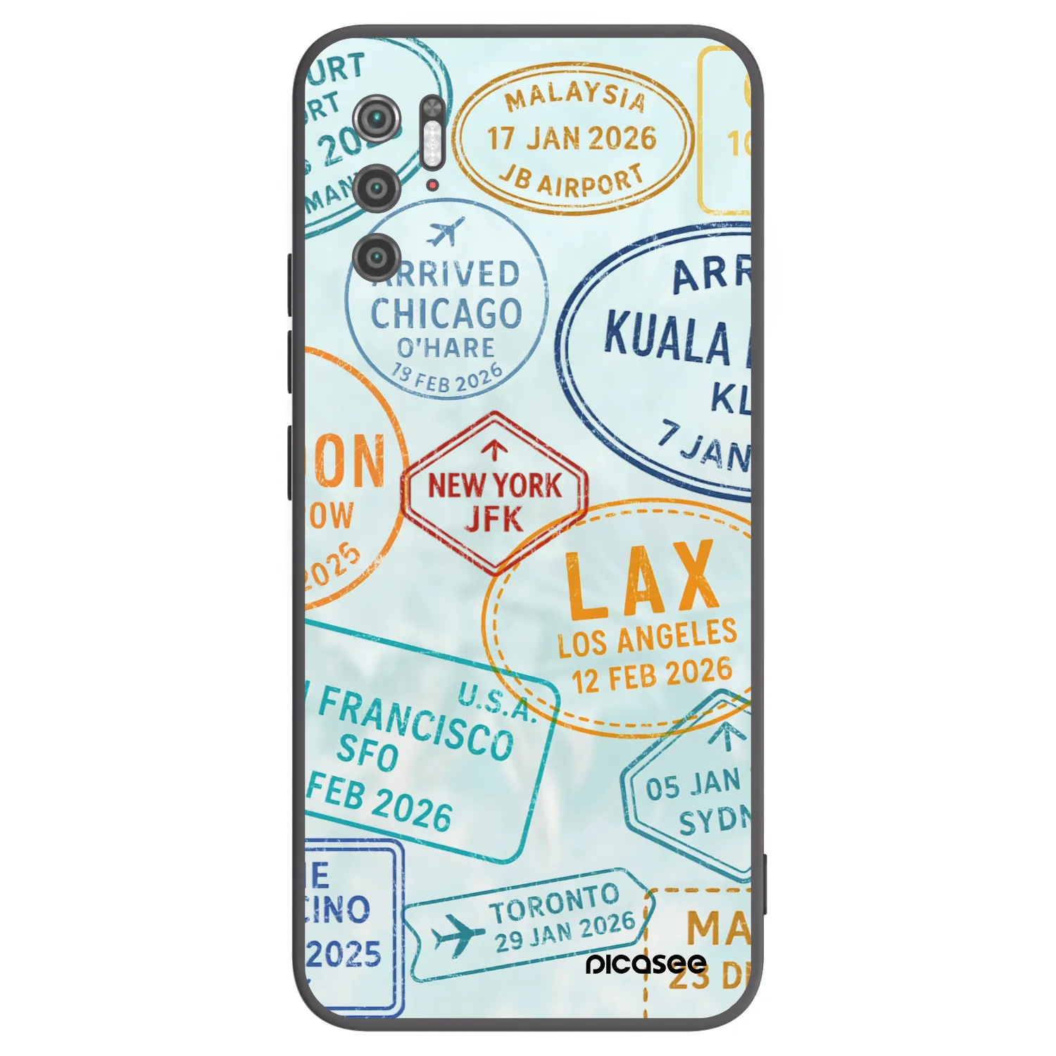 Picasee Μαύρη θήκη σιλικόνης για Xiaomi Poco M3 Pro 5G - PASSPORT EDITION