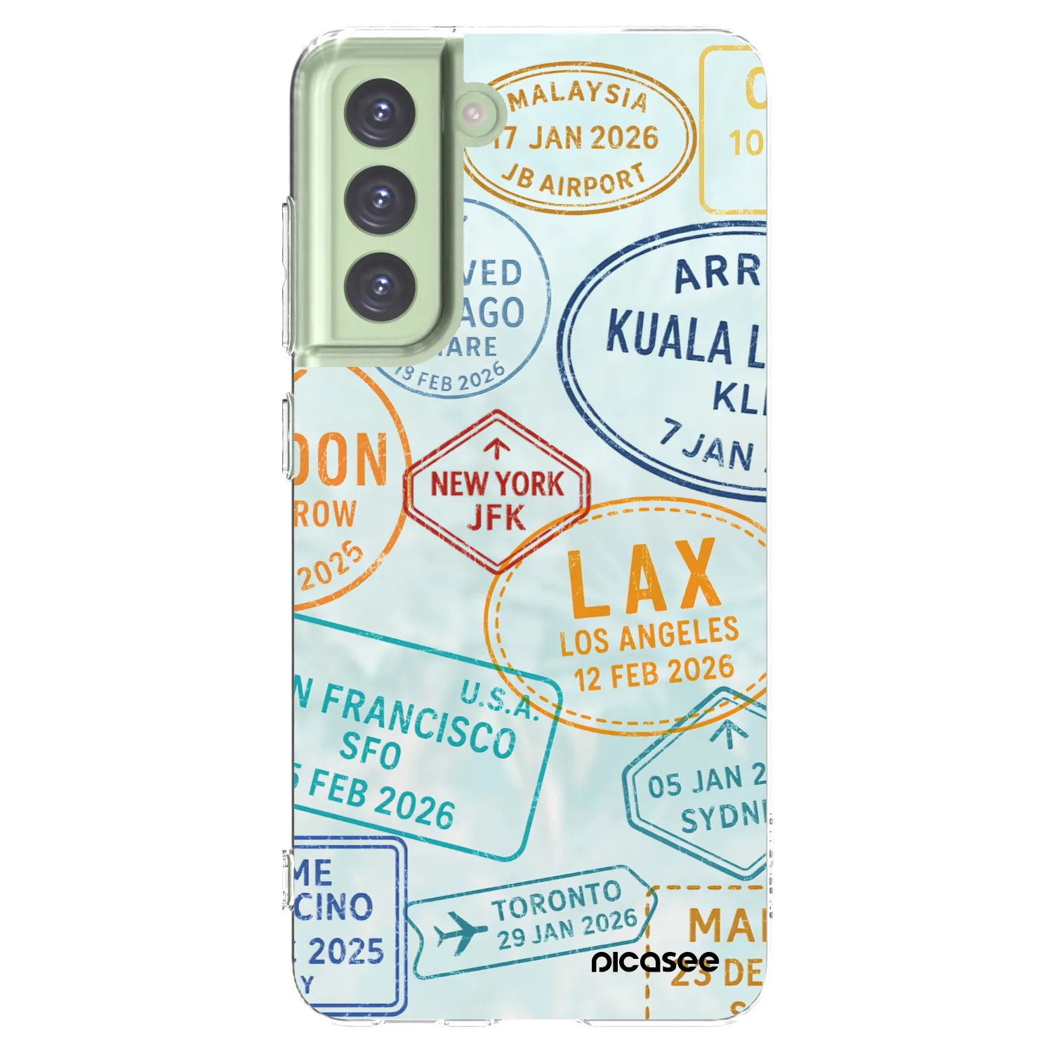 Picasee διαφανής θήκη σιλικόνης Samsung Galaxy S21 FE 5G - PASSPORT EDITION