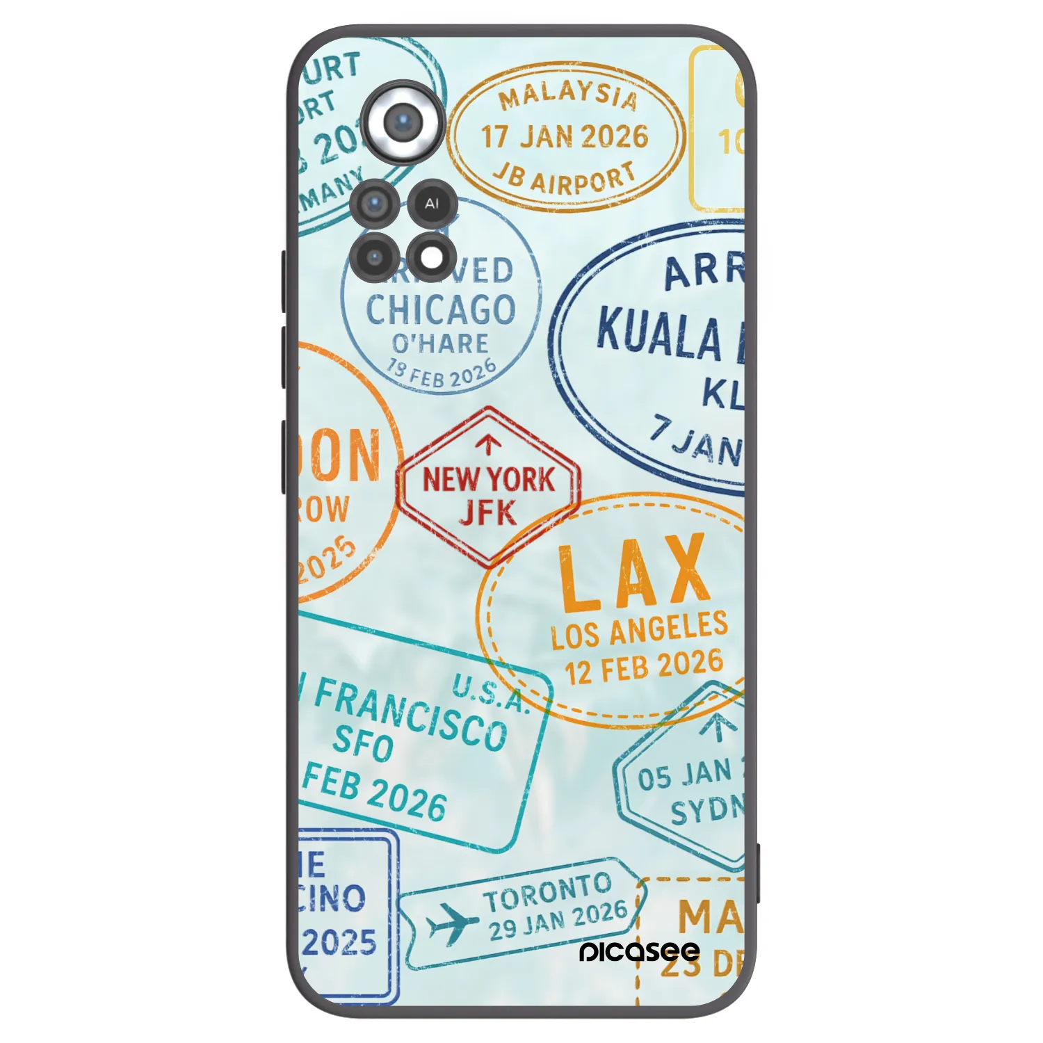 Picasee Μαύρη θήκη σιλικόνης για Xiaomi Poco X4 Pro 5G - PASSPORT EDITION