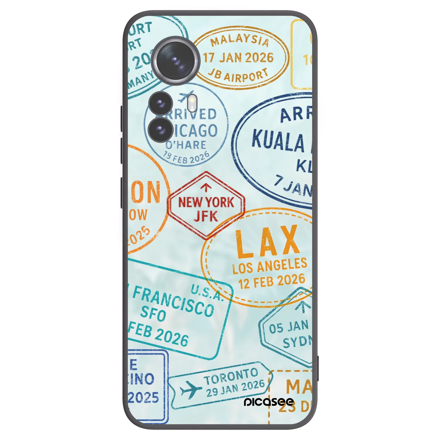Picasee Μαύρη θήκη σιλικόνης για Xiaomi 12 Pro - PASSPORT EDITION