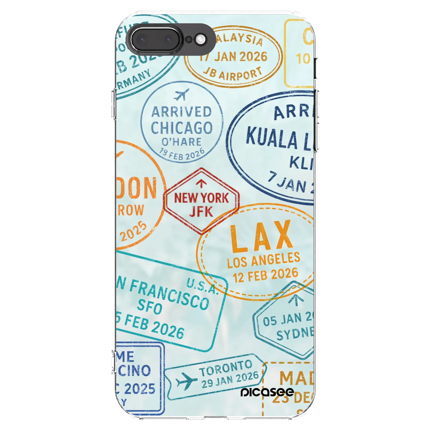 Picasee διαφανής θήκη σιλικόνης Apple iPhone 8 Plus - PASSPORT EDITION