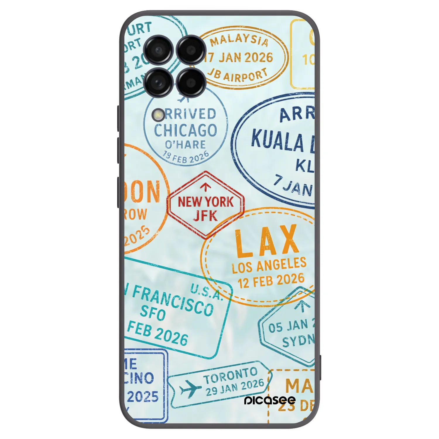 Picasee Μαύρη θήκη σιλικόνης για Samsung Galaxy M53 5G - PASSPORT EDITION