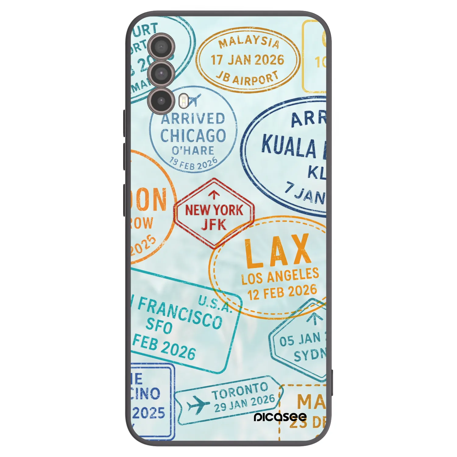 Picasee Μαύρη θήκη σιλικόνης για Motorola Moto E40 - PASSPORT EDITION