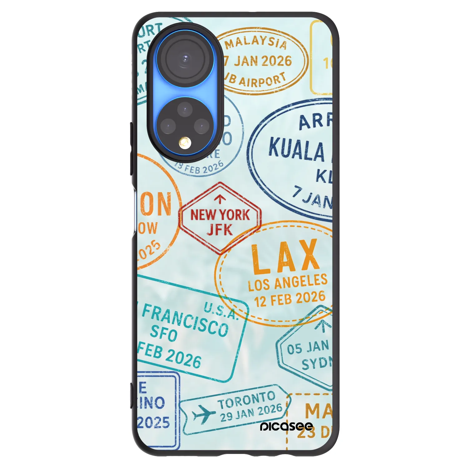 Picasee Μαύρη θήκη σιλικόνης για Honor X7 - PASSPORT EDITION