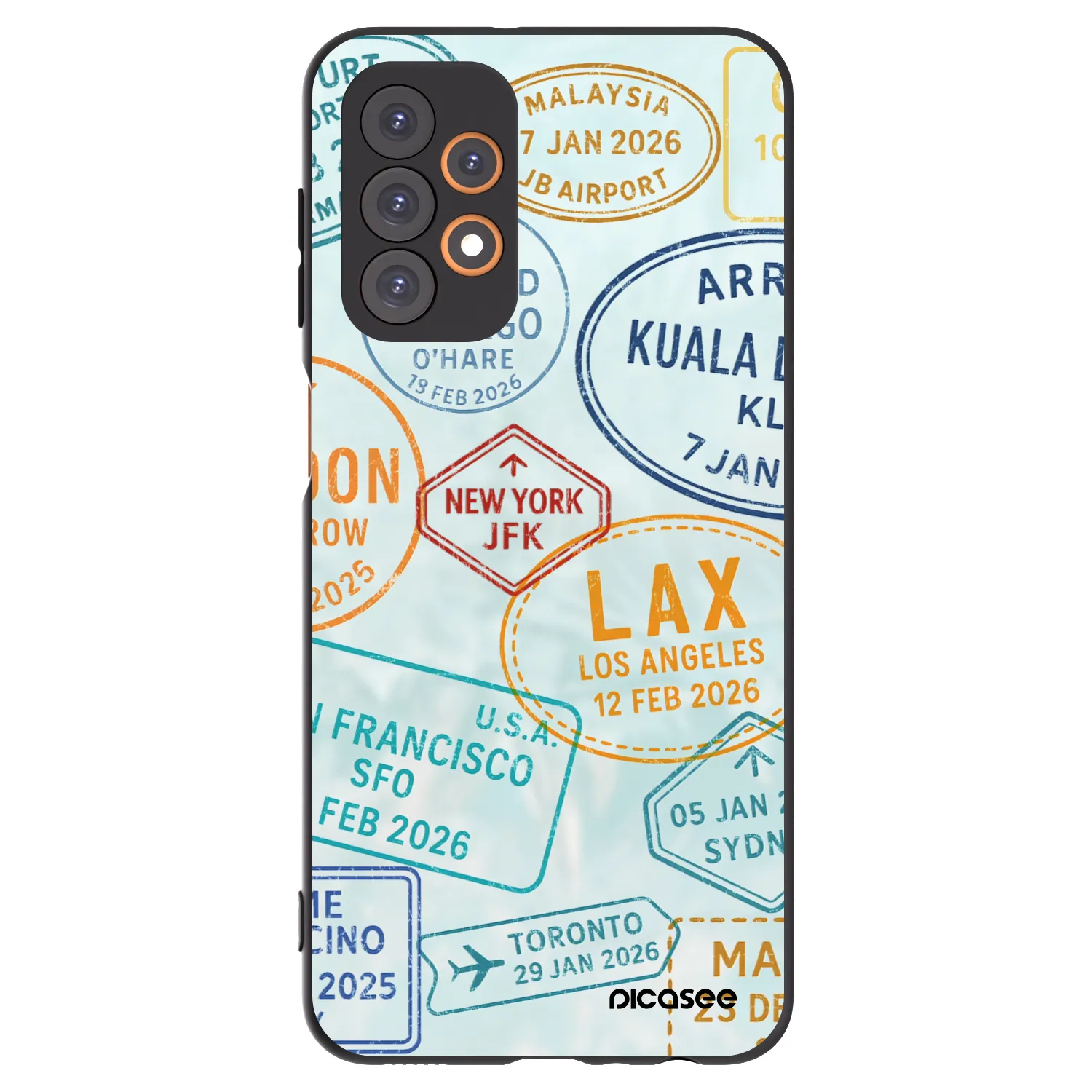 Picasee Μαύρη θήκη σιλικόνης για Samsung Galaxy A23 A236B 5G - PASSPORT EDITION