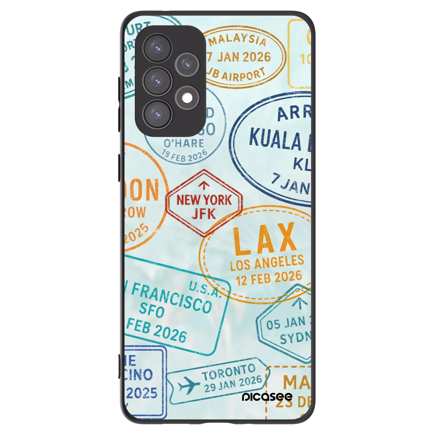 Picasee Μαύρη θήκη σιλικόνης για Samsung Galaxy A73 5G - PASSPORT EDITION