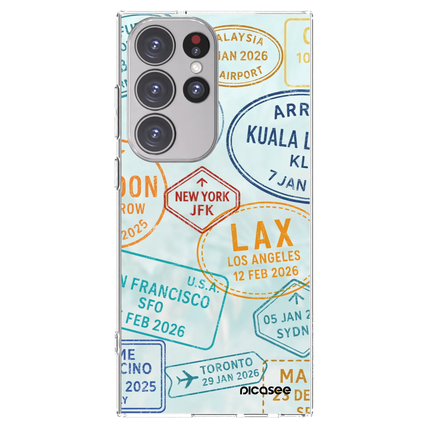 Picasee διαφανής θήκη σιλικόνης Samsung Galaxy S23 Ultra 5G - PASSPORT EDITION