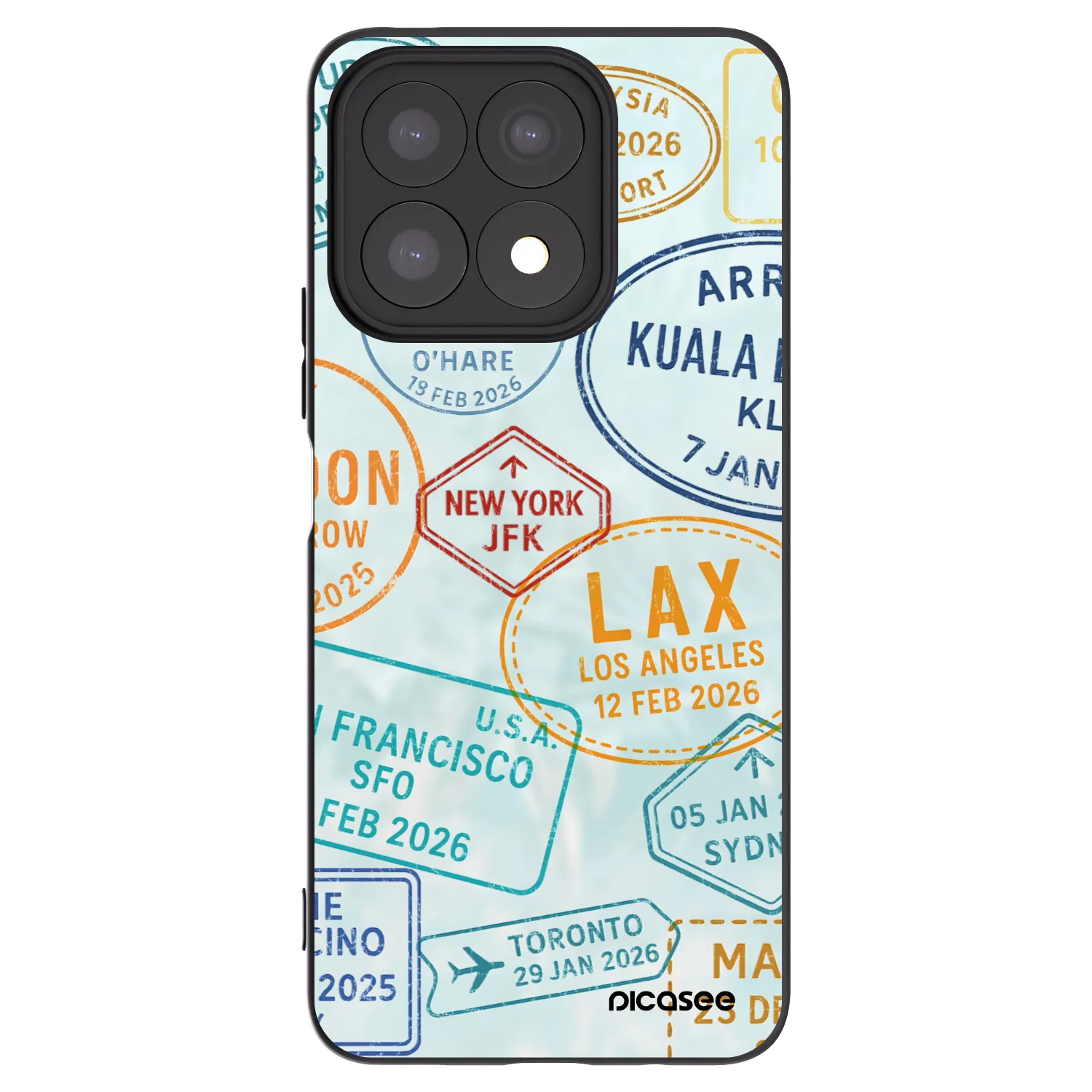 Picasee Μαύρη θήκη σιλικόνης για Honor X8a - PASSPORT EDITION