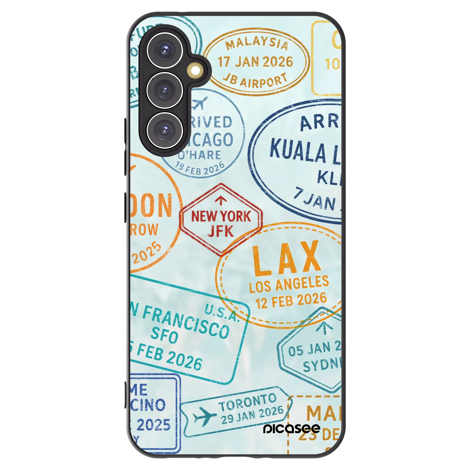 Picasee Μαύρη θήκη σιλικόνης για Samsung Galaxy A34 5G A346B - PASSPORT EDITION