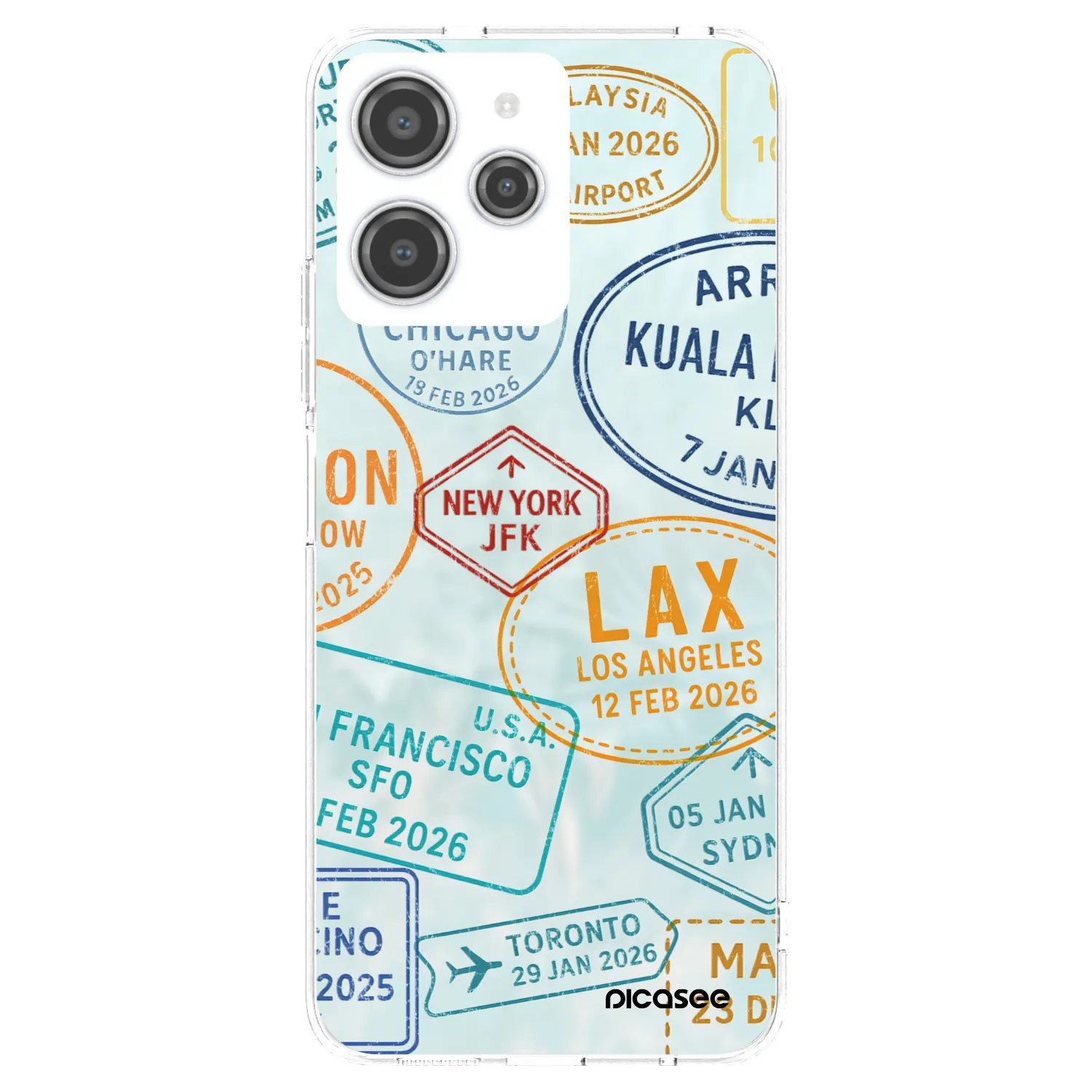 Picasee διαφανής θήκη σιλικόνης Xiaomi Redmi 12 4G - PASSPORT EDITION