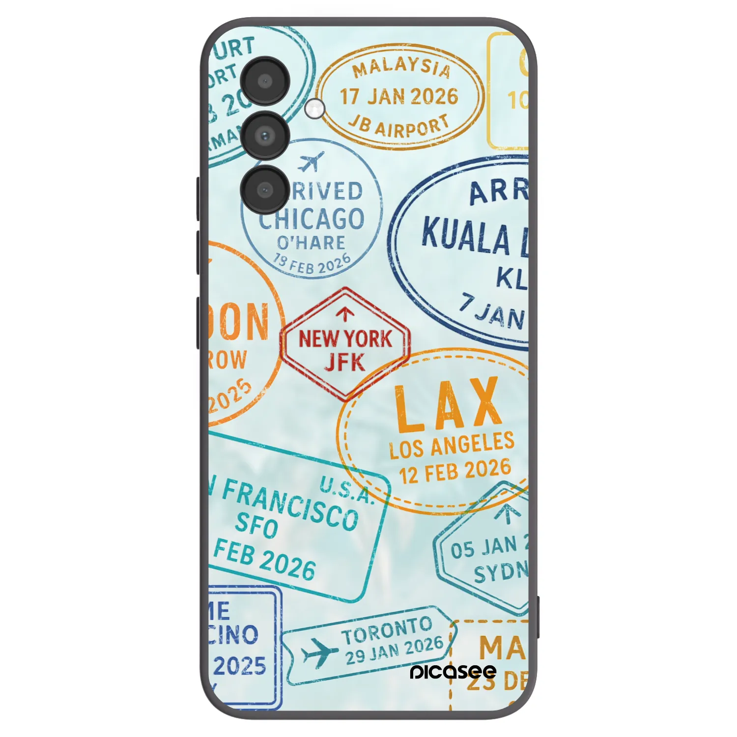 Picasee Μαύρη θήκη σιλικόνης για Samsung Galaxy A04s A047F - PASSPORT EDITION