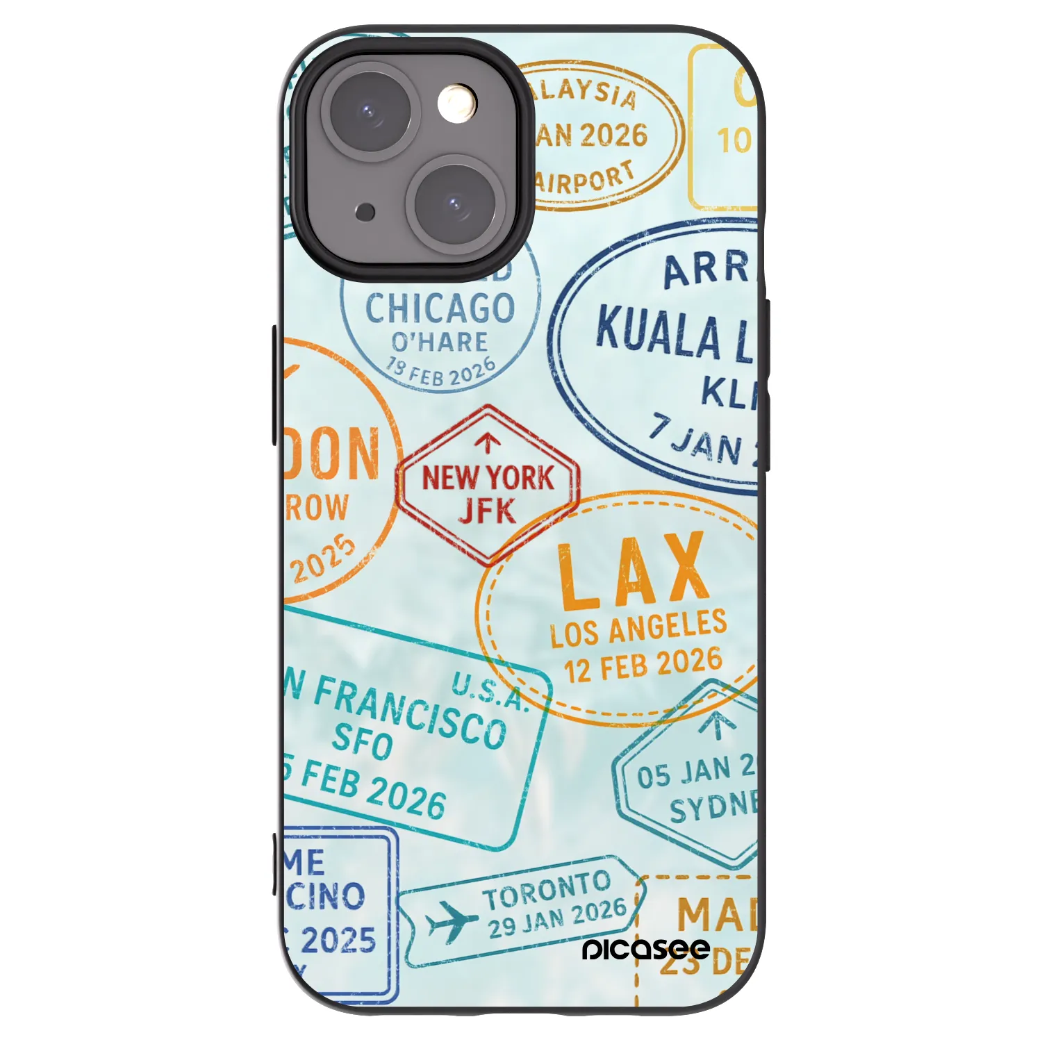Picasee Μαύρη θήκη σιλικόνης για Apple iPhone 15 - PASSPORT EDITION