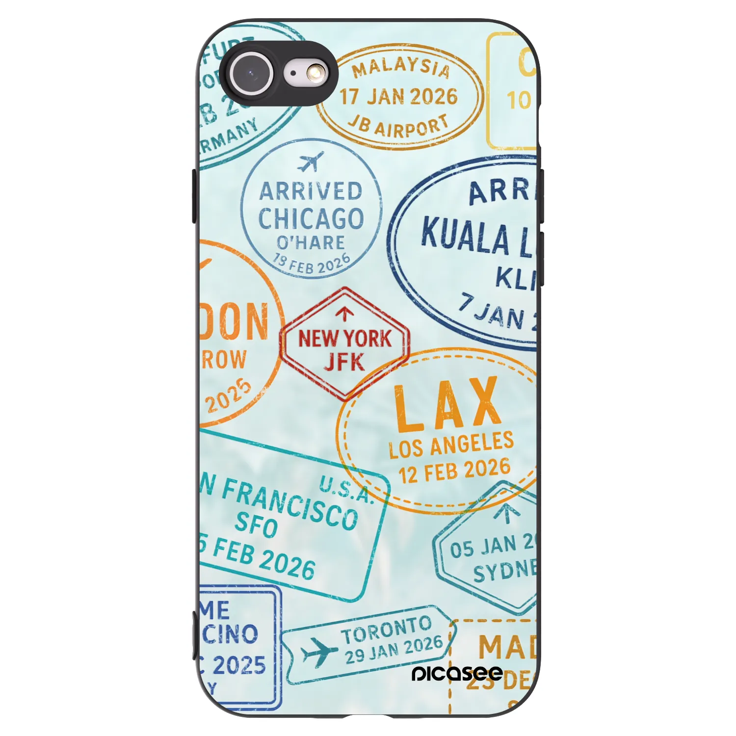 Picasee Μαύρη θήκη σιλικόνης για Apple iPhone 7 - PASSPORT EDITION