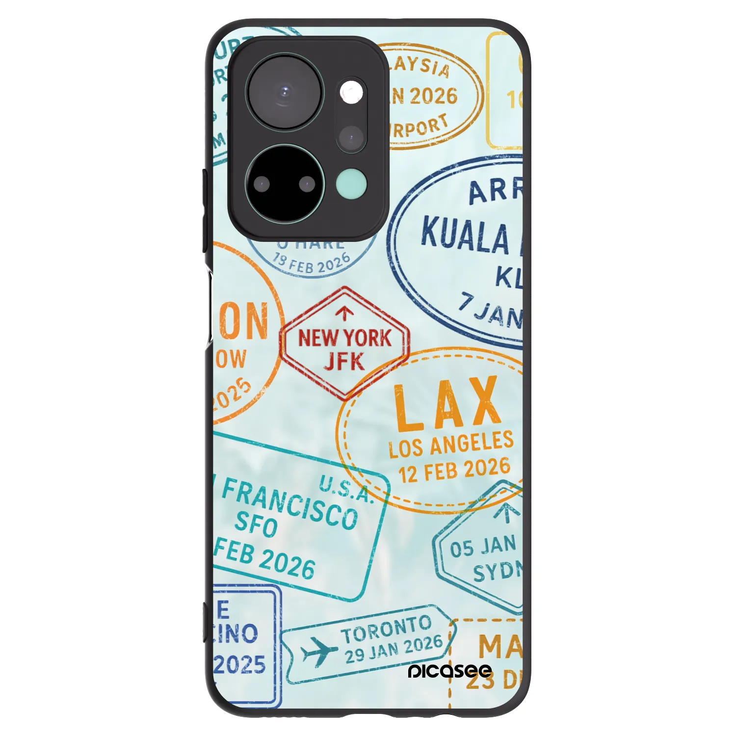Picasee Μαύρη θήκη σιλικόνης για Honor X7a - PASSPORT EDITION