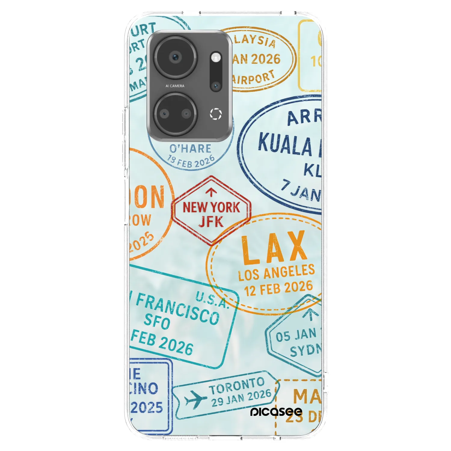 Picasee διαφανής θήκη σιλικόνης Honor X7a - PASSPORT EDITION
