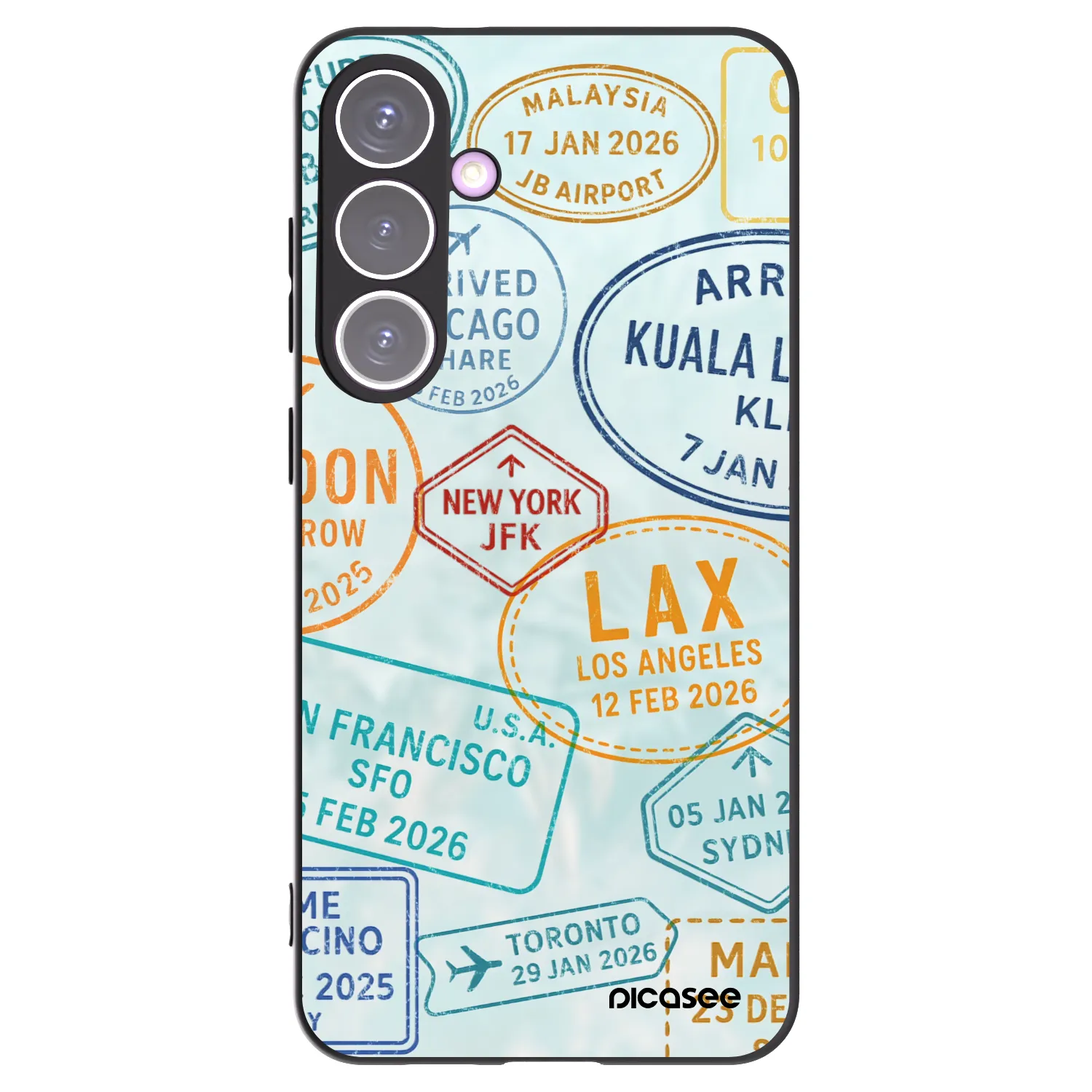 Picasee Μαύρη θήκη σιλικόνης για Samsung Galaxy S24+ S926B 5G - PASSPORT EDITION