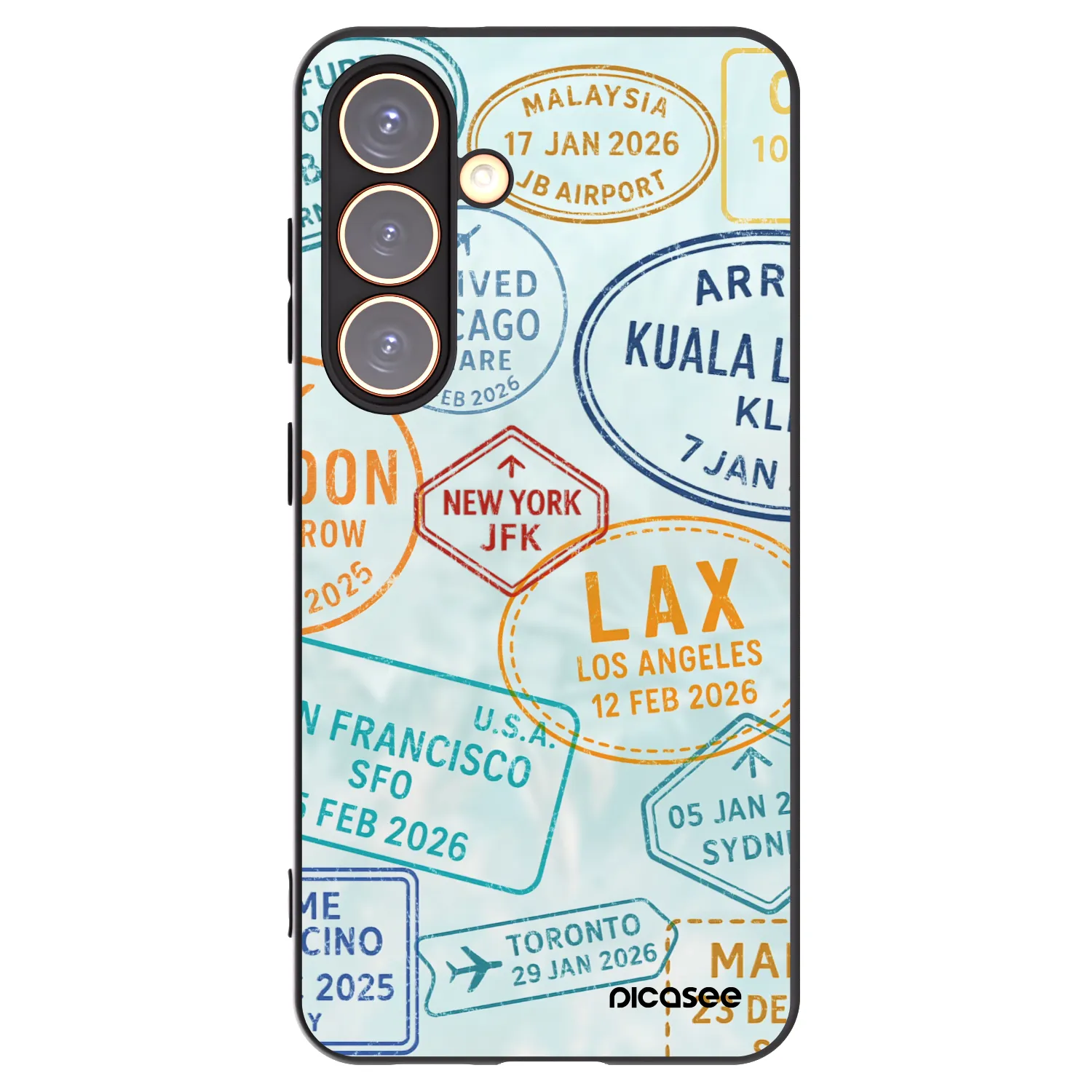 Picasee Μαύρη θήκη σιλικόνης για Samsung Galaxy S24 S921B 5G - PASSPORT EDITION