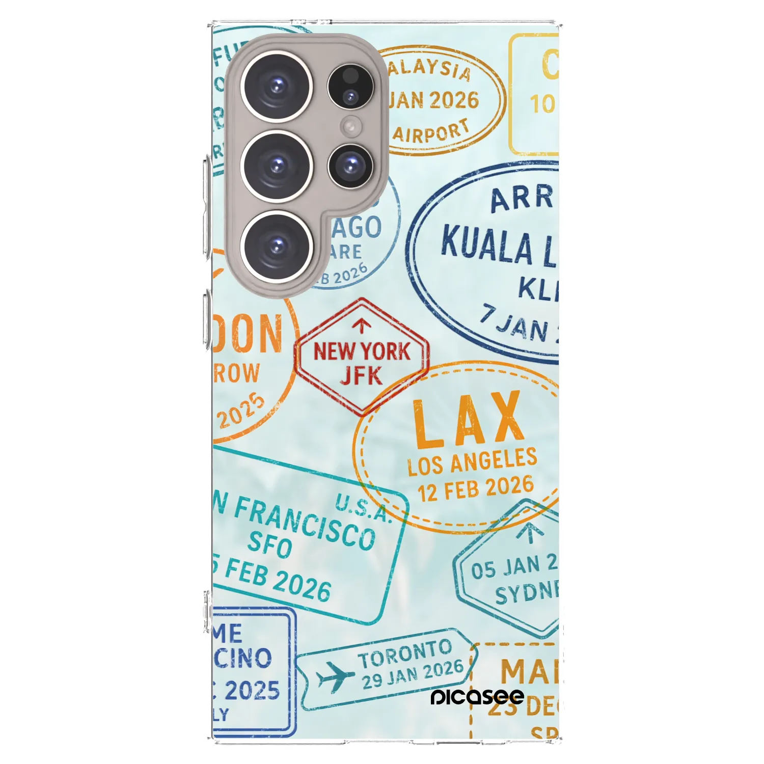 Picasee διαφανής θήκη σιλικόνης Samsung Galaxy S24 Ultra S928B 5G - PASSPORT EDITION