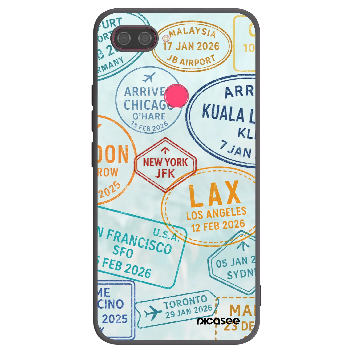 Picasee Μαύρη θήκη σιλικόνης για Xiaomi Mi 8 Lite - PASSPORT EDITION