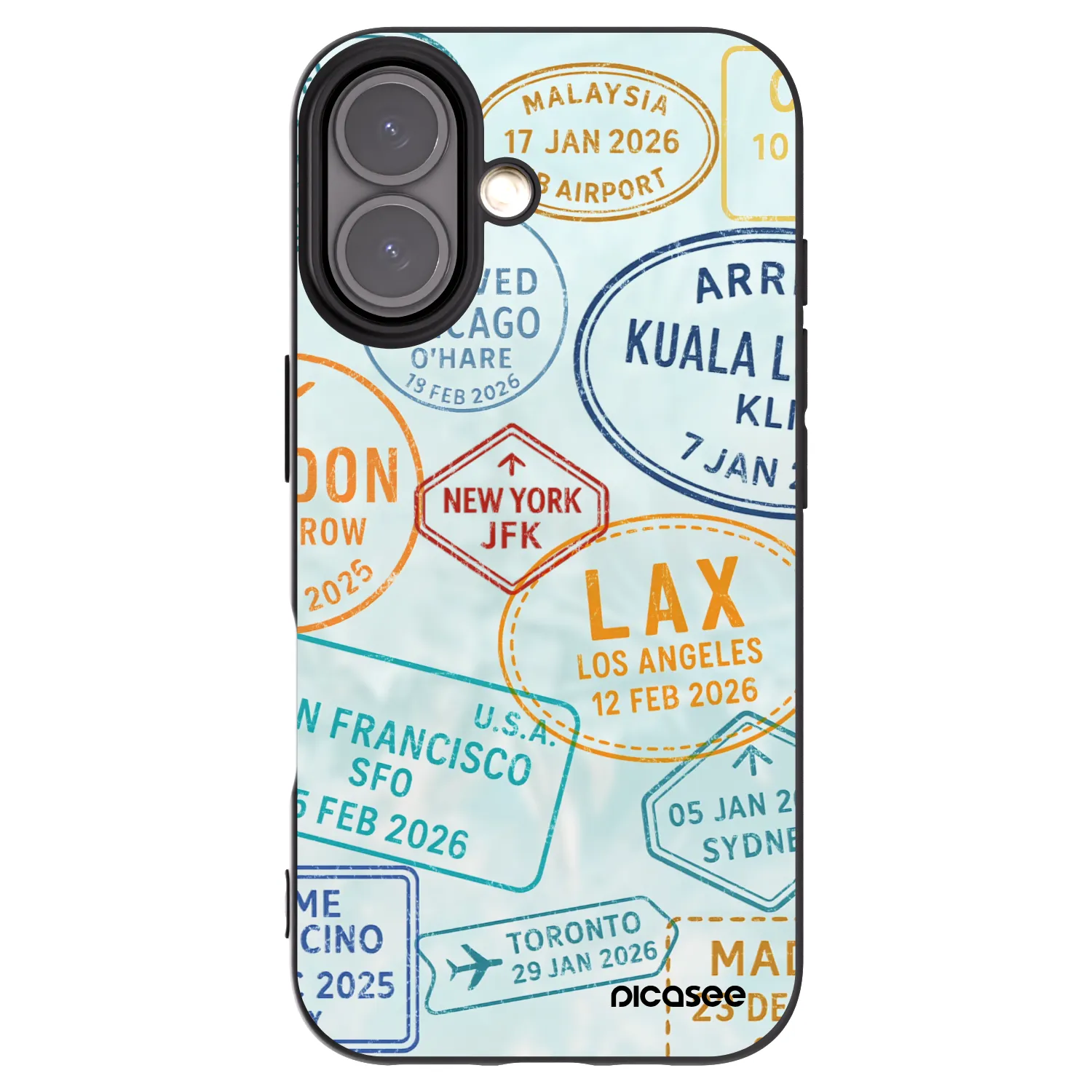Picasee Μαύρη θήκη σιλικόνης για Apple iPhone 16 - PASSPORT EDITION