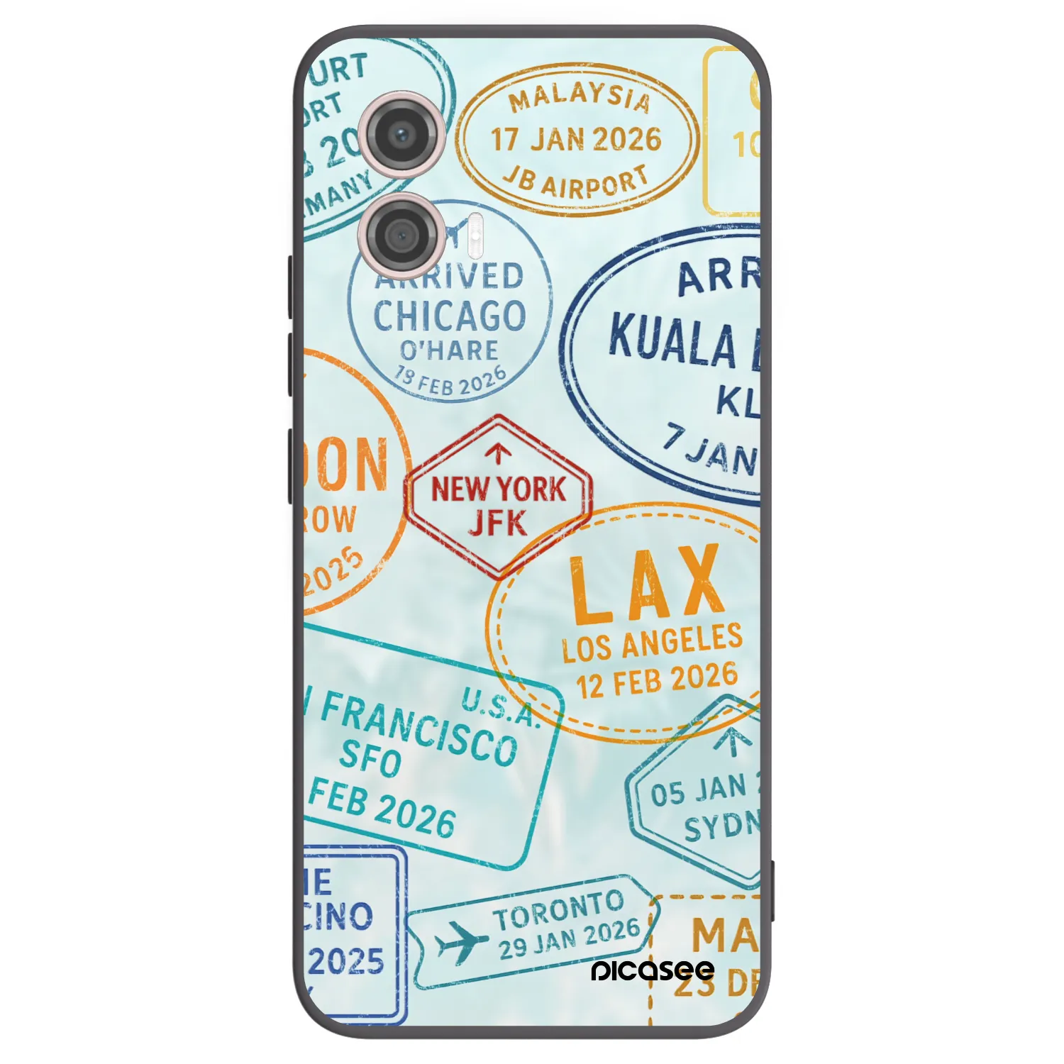 Picasee Μαύρη θήκη σιλικόνης για Motorola Moto G53 5G - PASSPORT EDITION