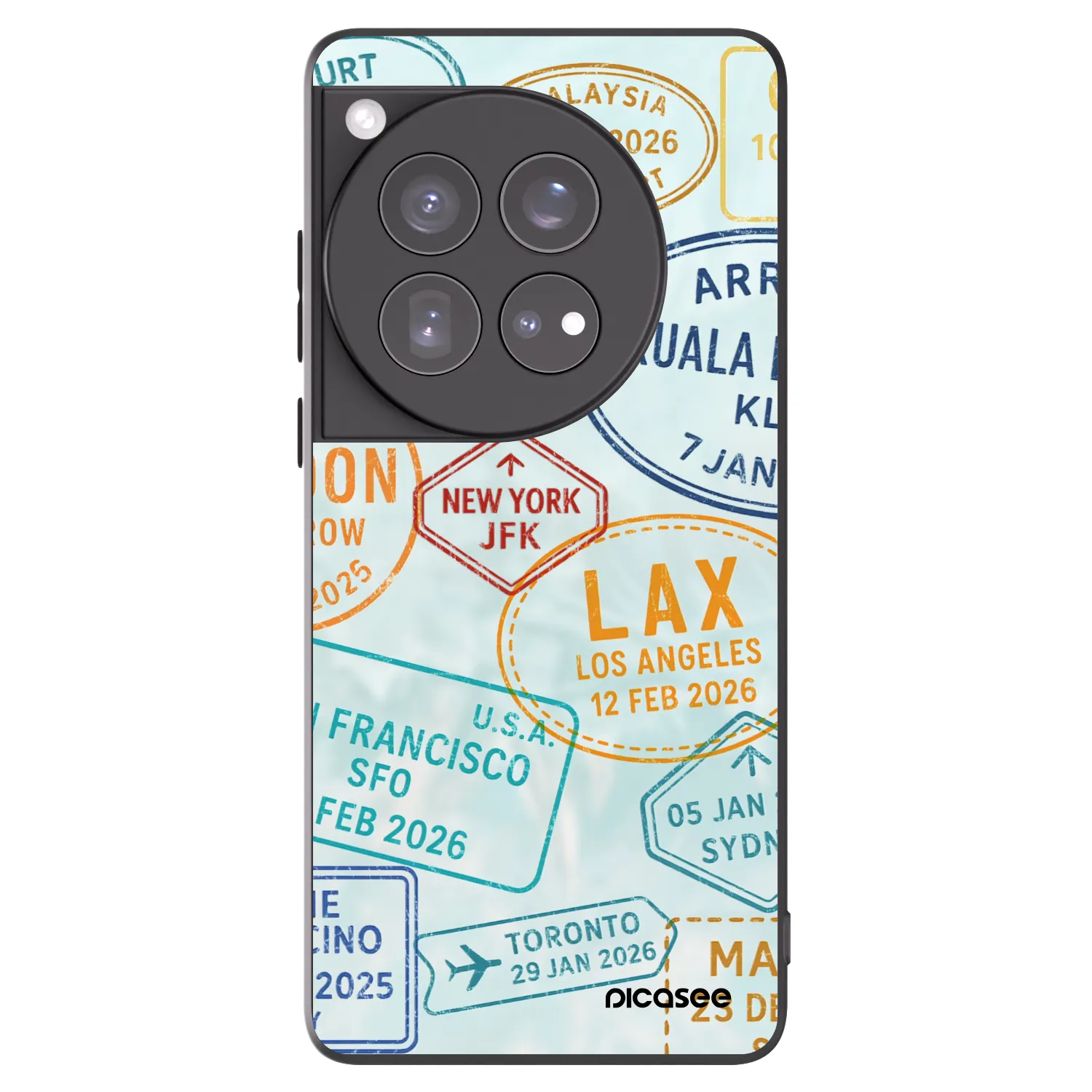 Picasee Μαύρη θήκη σιλικόνης για OnePlus 12 5G - PASSPORT EDITION