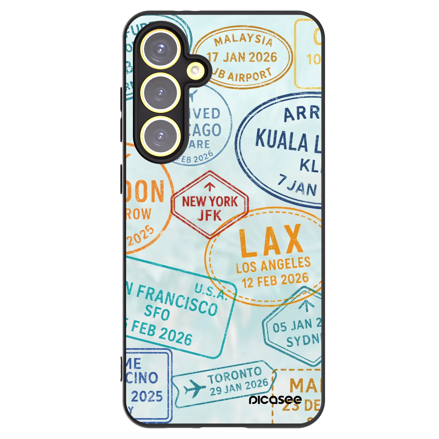 Picasee Μαύρη θήκη σιλικόνης για Samsung Galaxy S24 FE S721B - PASSPORT EDITION