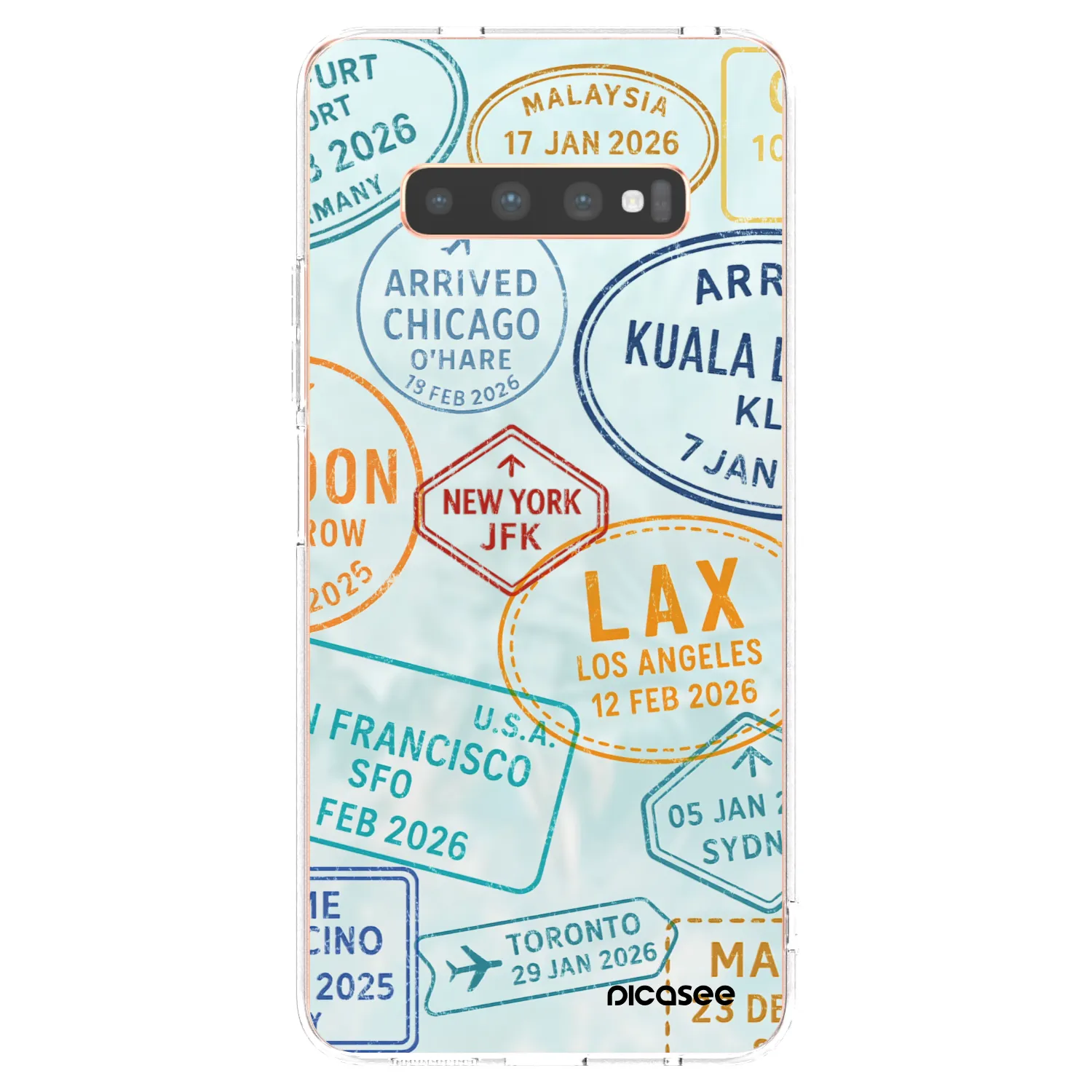 Picasee διαφανής θήκη σιλικόνης Samsung Galaxy S10 Plus G975 - PASSPORT EDITION